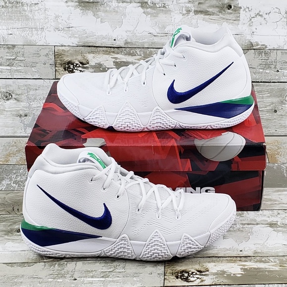 kyrie 4 white blue and green